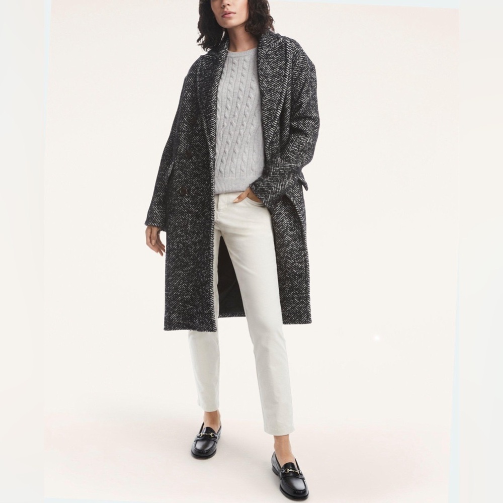 Brooks Brothers black and white coat